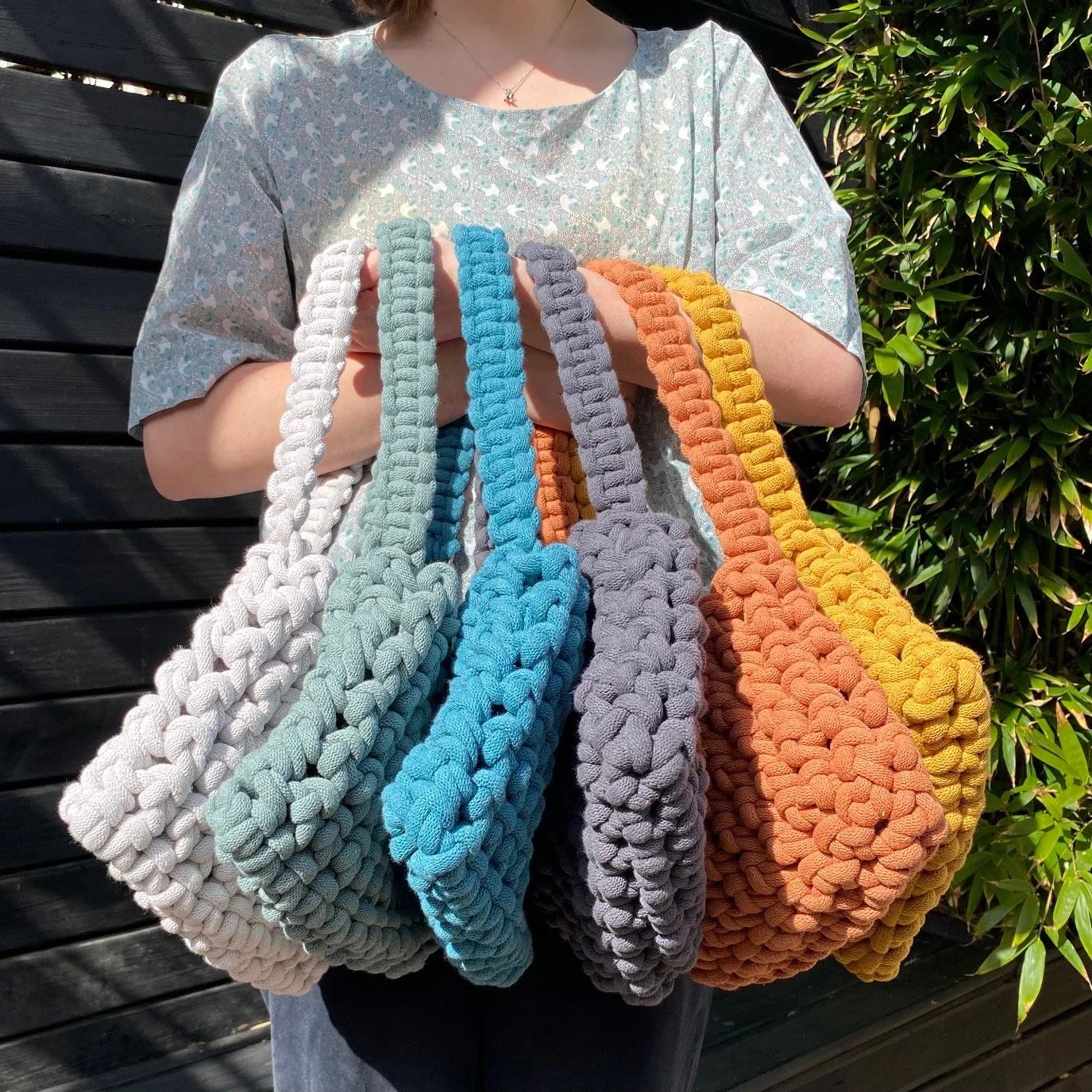 sophie' shoulder bag crochet & macramé digital pattern & video
